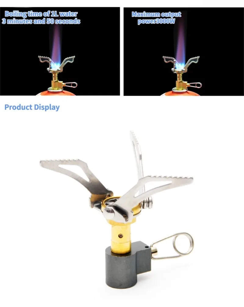 في الهواء الطلق موقد غاز التخييم الموقد المحمولة موقد صغير قابل للطي سخان الغاز بقاء فرن طوي فرن رئيس ل نزهة طباخ #6