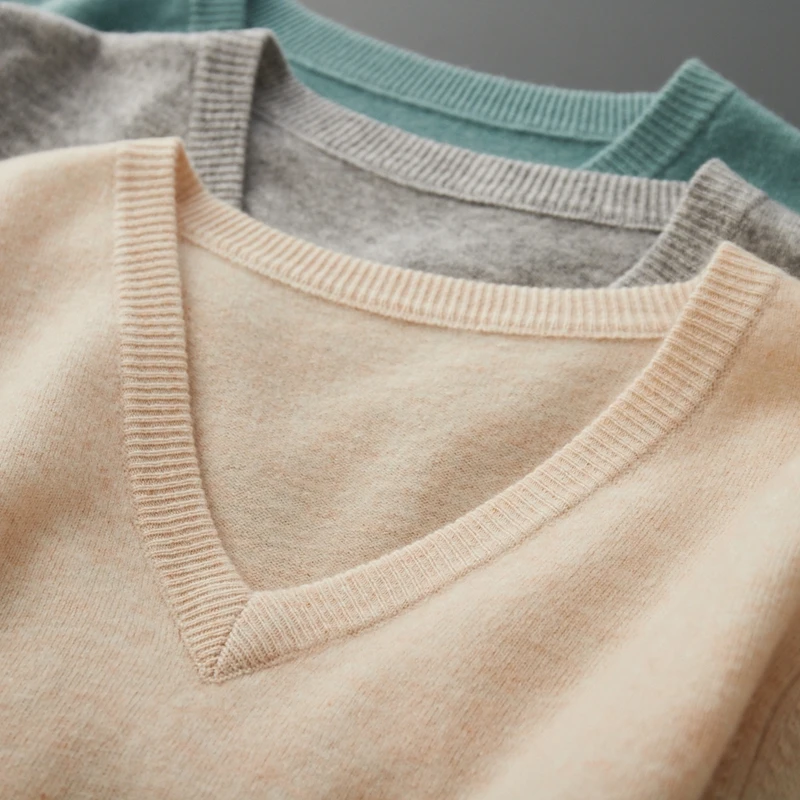 100% lã merino camisola homem simples com decote em v básico lã pulôver outono inverno macio quente jumper casual elegante malhas popular topo