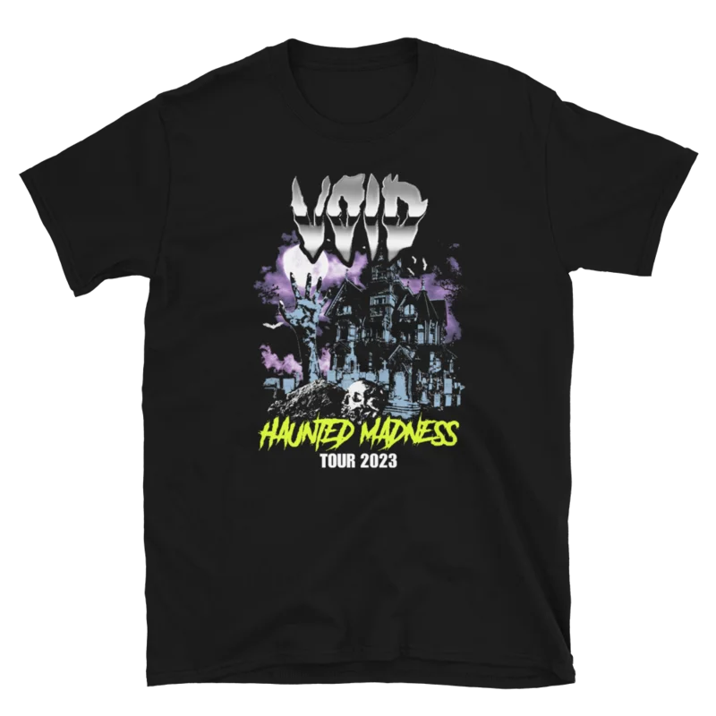 Vtg Void Band Haunted Madness Tour Cotton Black Full Size Unisex Shirt AA1348