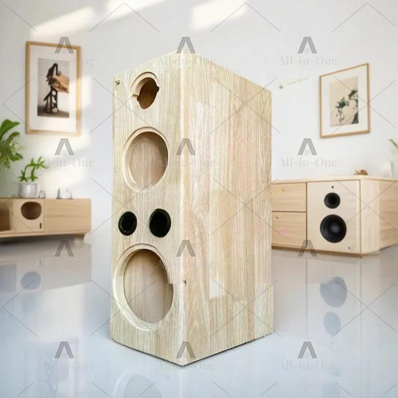 1pcs DIY 8 Inch Solid Wood 3-Way Empty Speaker Box Passive Bookshelf Front Main Audio Home Speaker Housing