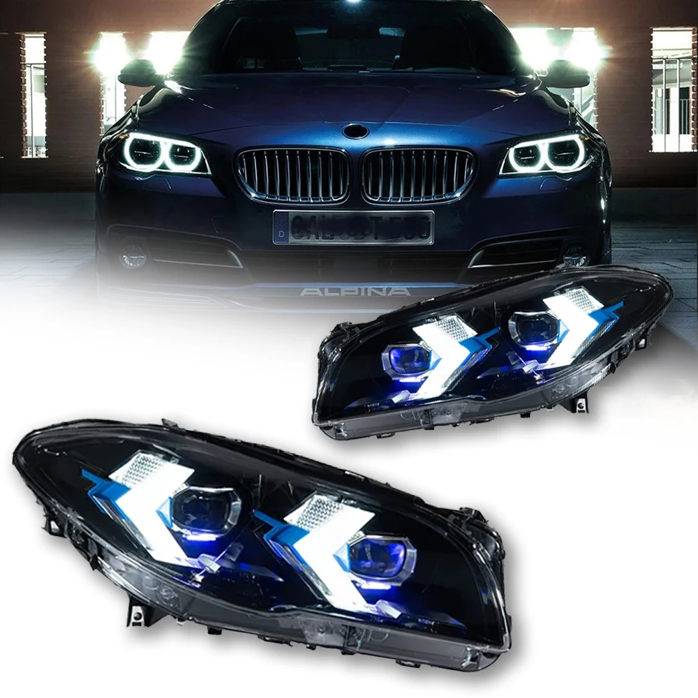 

Автомобильная фара TYPY для BMW 5 серии F10 LED 2010-2017, Стайлинг фар, динамические линзы указателя поворота, автомобильные аксессуары в сборе