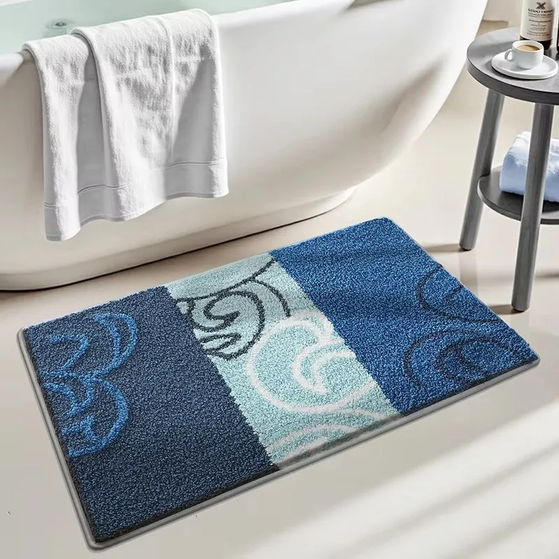 VIKAMA Contrasting Colour Diamond-Pattern Doormat Entrance Hall and Living Room Mat Soft, Cosy and Machine-Washable Home Decor