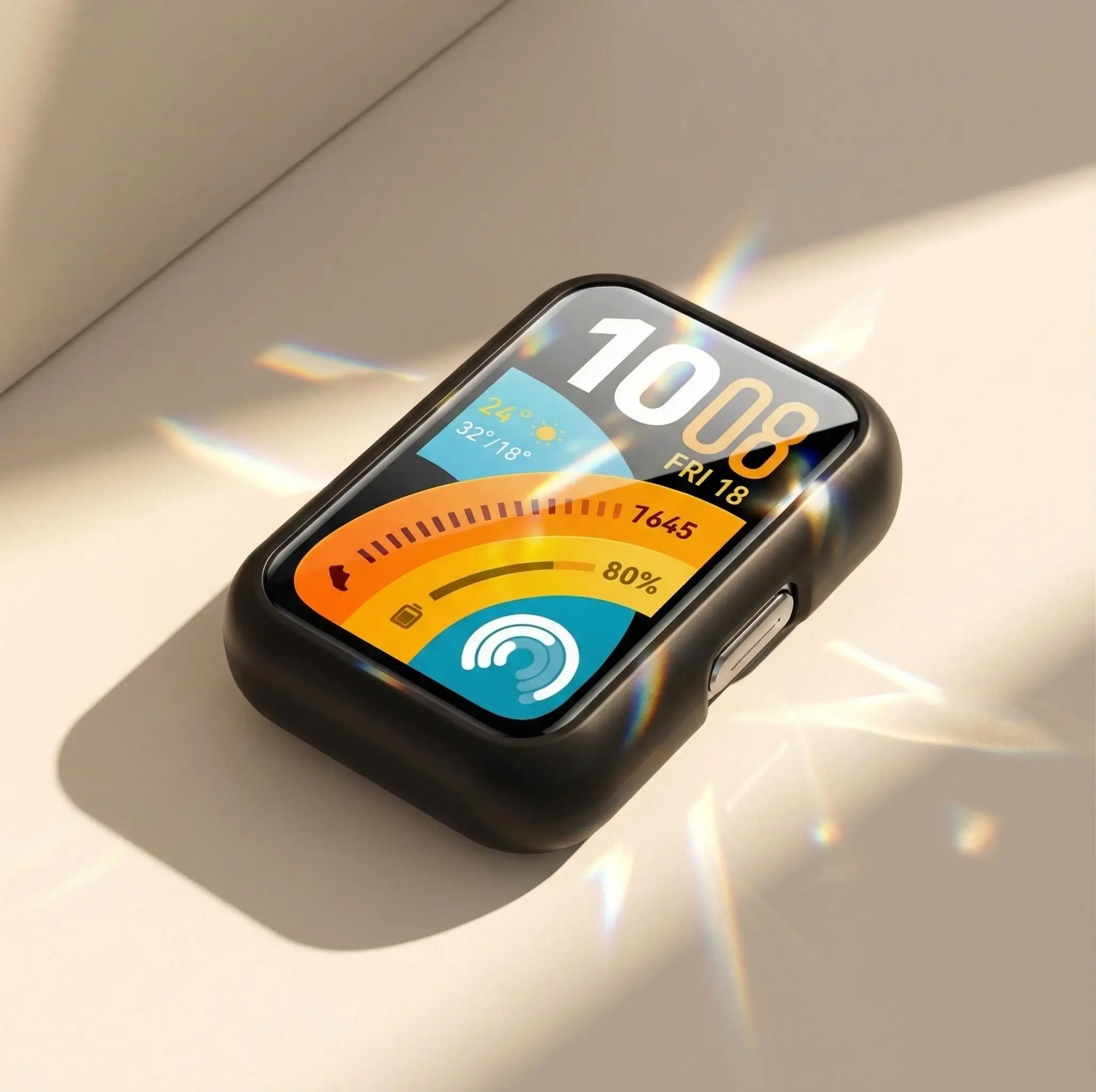 Gehärtetes Glas für Huawei Band 11, PC-Stoßrahmen, rundum kratzfest, Hartschalen-Schutzhülle für Huawei Band 11 Hüllen