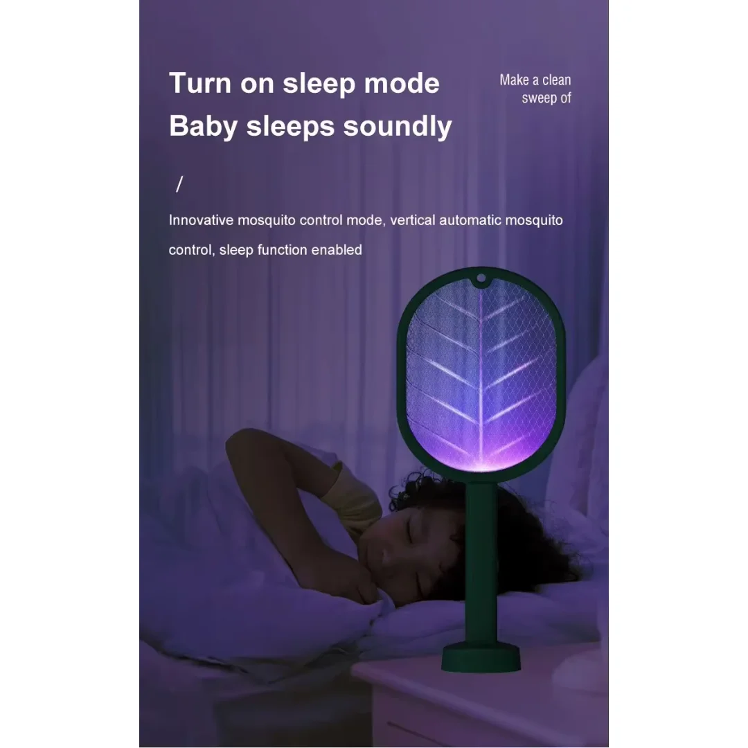 

1pcs Electric Mosquito Swatter Mosquito Killer USB Rechargeable Electric Bug Zapper Fly Bat Insect Swatter Anti Mosquito Trap