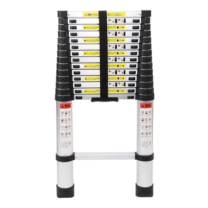 Aluminum Ladders Portable Straight Ladder Household 30 Steps Folding Extension Telescopic Ladders Stepladder