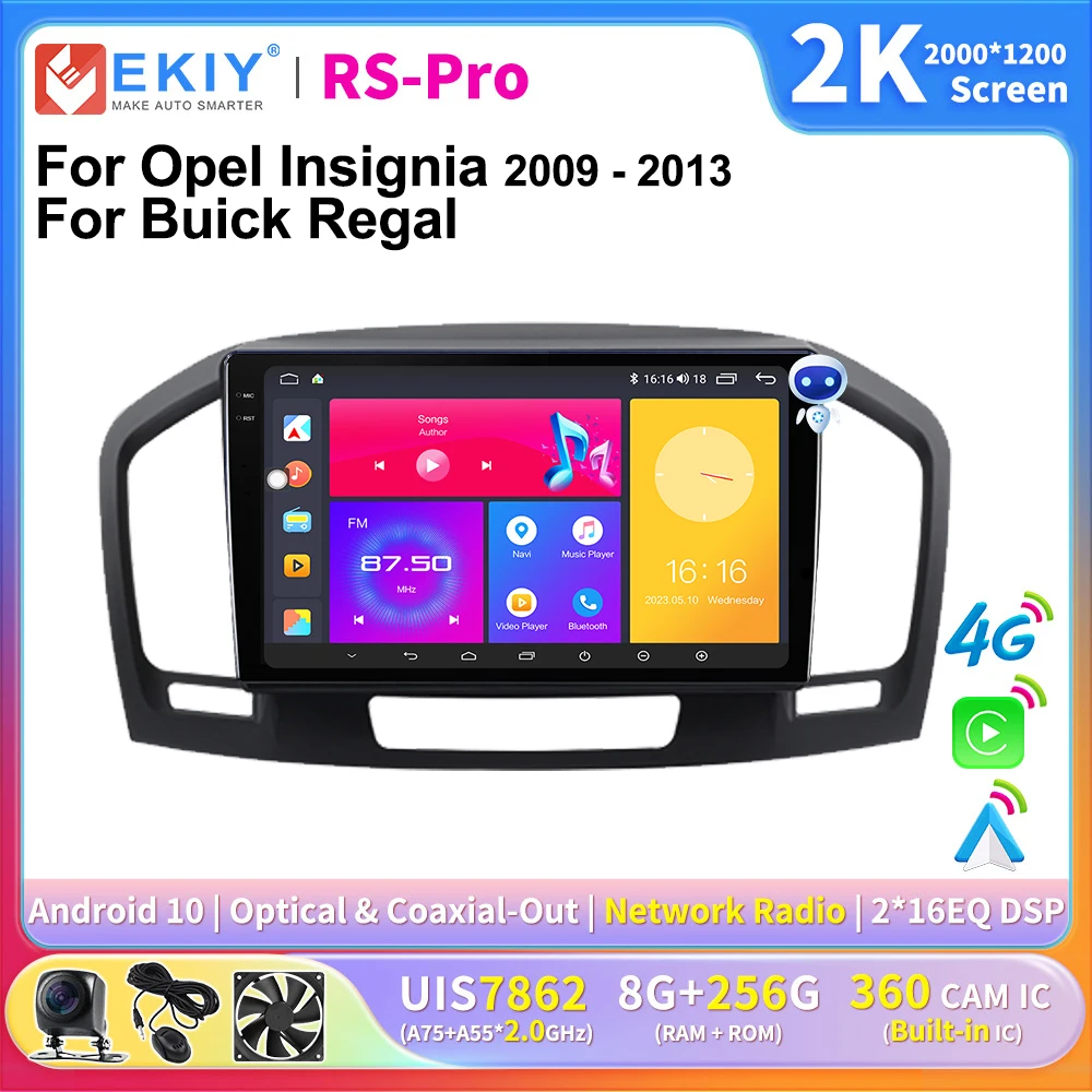 

EKIY 2K Screen Android Stereo For Buick Regal For Opel Insignia 2009-2013 Navi Carplay Autoradio Multimedia Head Unit GPS Player