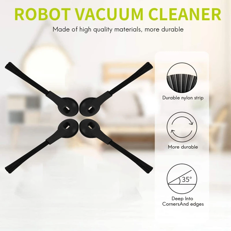 Paquete de 6 cepillos laterales compatibles con Shark Iq Robot R101Ae,Rv1001Ae,Rv1000, accesorios para Robot de barrido
