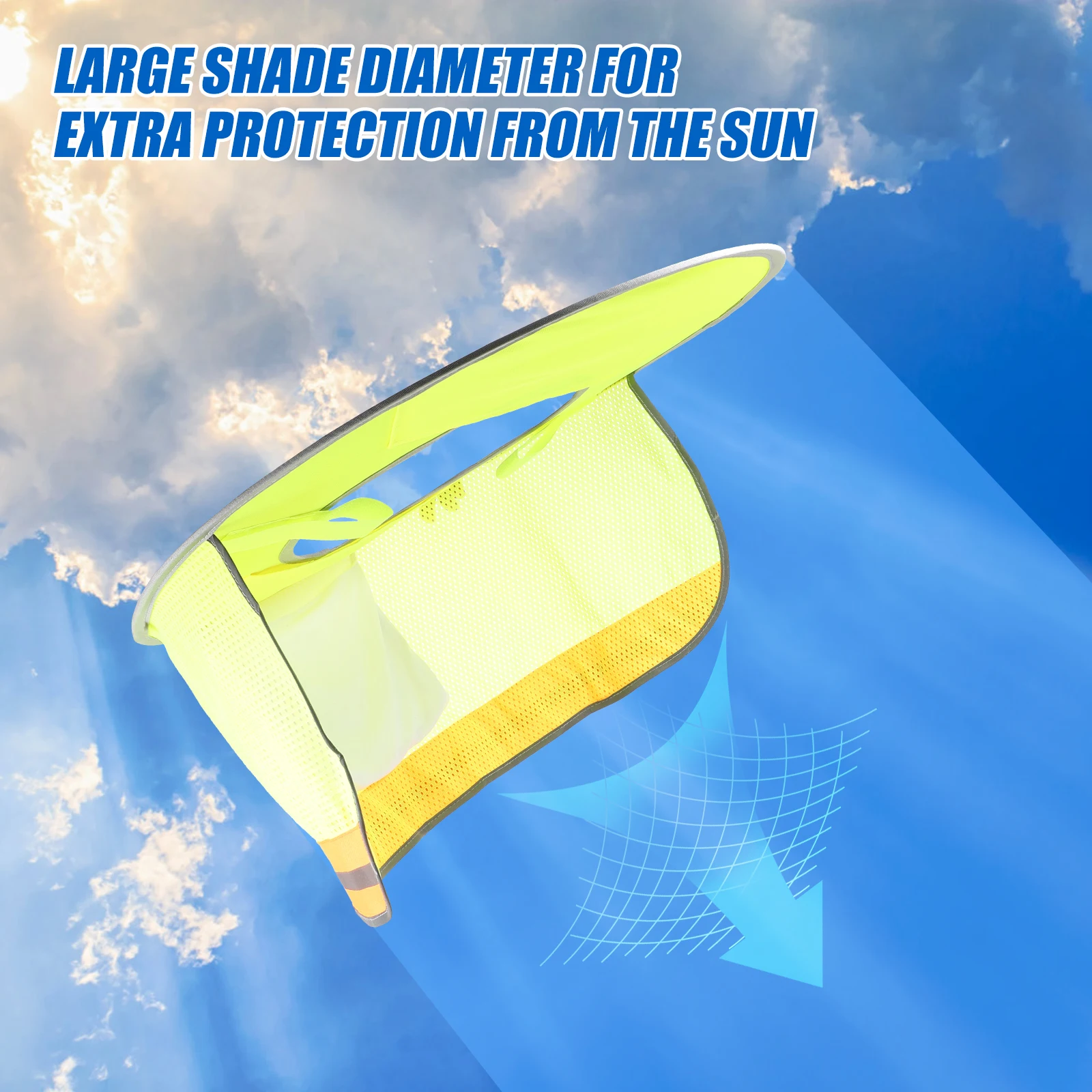 Sun Visor Reflective Sunshade Full Brim Shield Cloth Accessories High Visibility Mesh