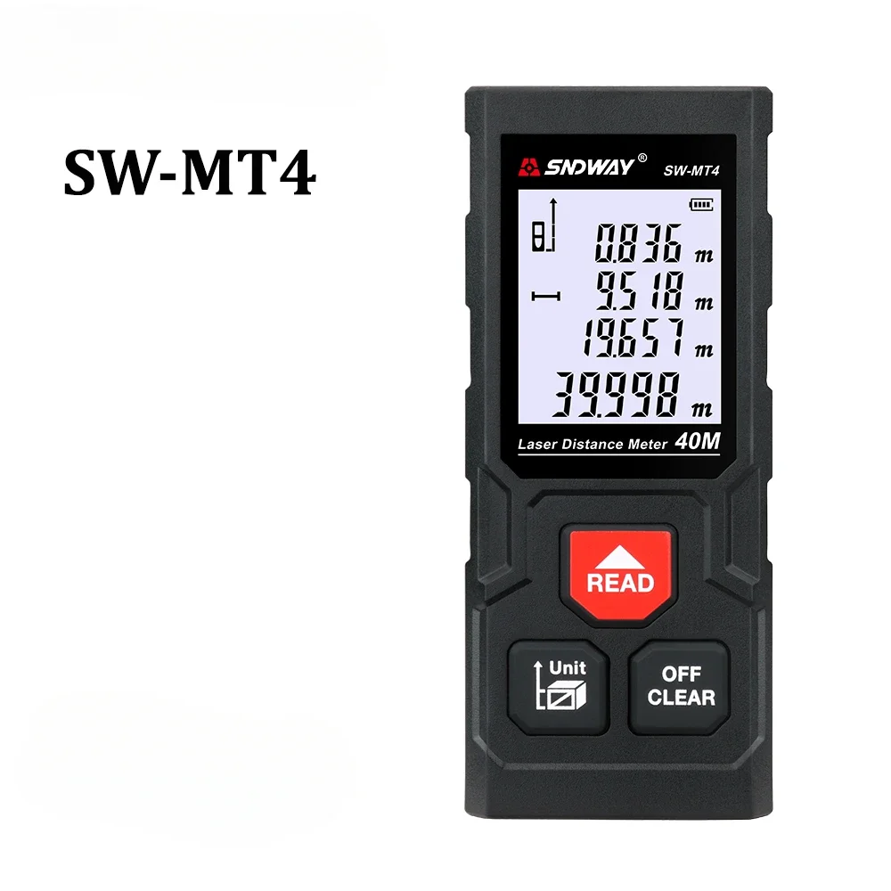 SNDWAY Laser Distance Meter 50m 70m 100m 120m Rangefinder Digital Range Finder Trena Roulette Ruler Distance Measuring Tape