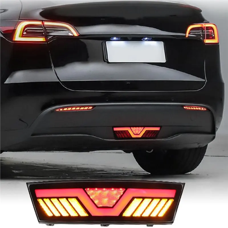 A11M-Cruise Taillights For Tesla Cruise Taillights Car Dynamic Flowing Taillights Car Navigation Lights Car Rear Bumper Cruise L