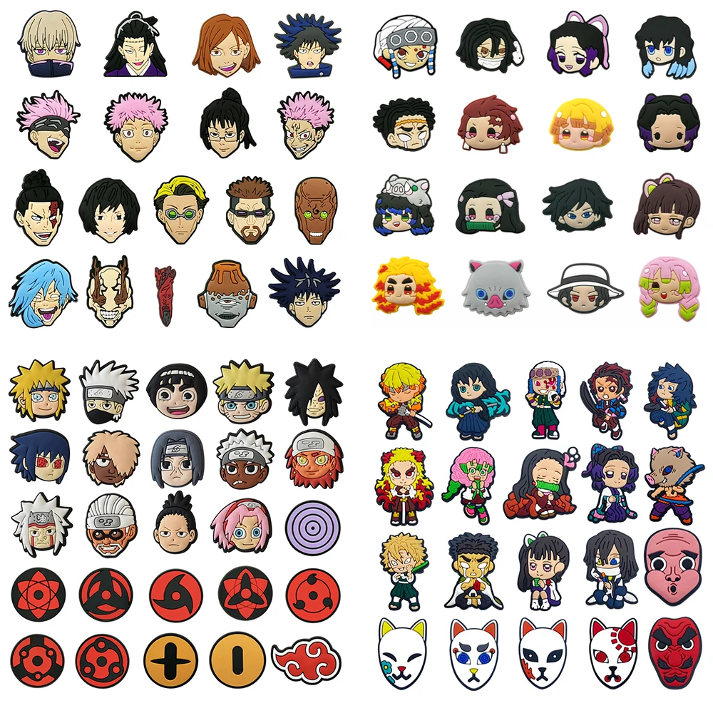 16-25 قطعة انمي ياباني بولي كلوريد الفينيل الأحذية السحر الكرتون الأحذية اكسسوارات الزينة مشبك لحديقة تسد صندل اكسسوارات الحلي