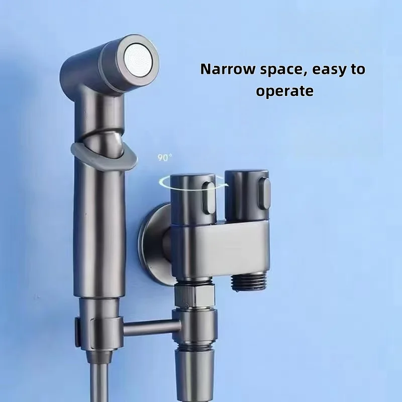 الفولاذ المقاوم للصدأ ماتي الأسود مسلم بيديت صنبور الحمام الحديث ارتفاع ضغط المرحاض البخاخ مجموعة مع يده