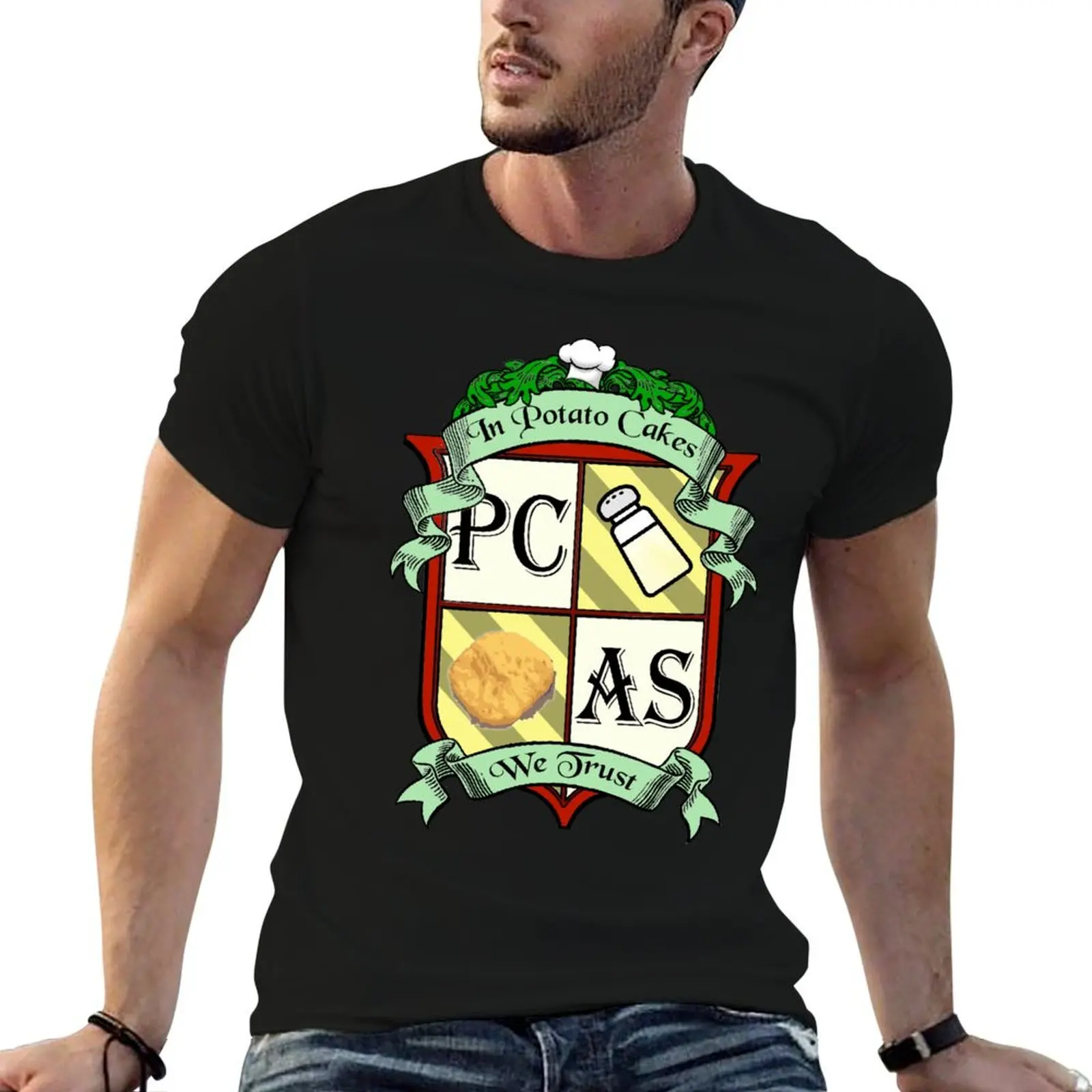 

PCAS - Shield design T-Shirt man tshirt t shirt man cotton cotton tshirt 100% T-shirt