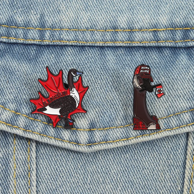 Women'S Accessories Canada - 2Pcs Cartoon Canadian Goose Enamel Pins