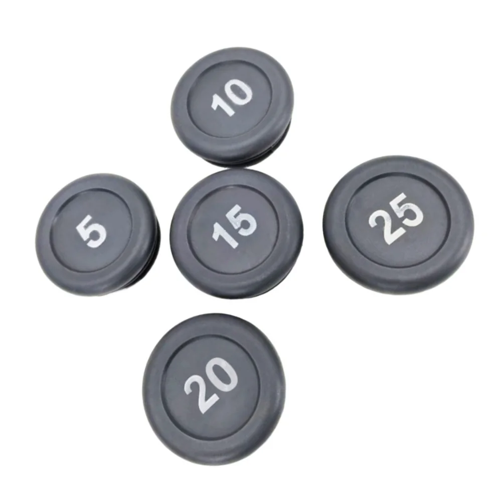 5pcs Digital End Cap For Barbell Plate Storage Rod -Plastic Weight Plate Stopper Portable Fitness Equipment Accessories
