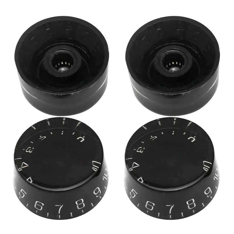 

TURE 80Pcs Electric Guitar Top Hat Knobs Speed Volume Tone Control Knobs Compatible For Les Paul LP Style Guitar
