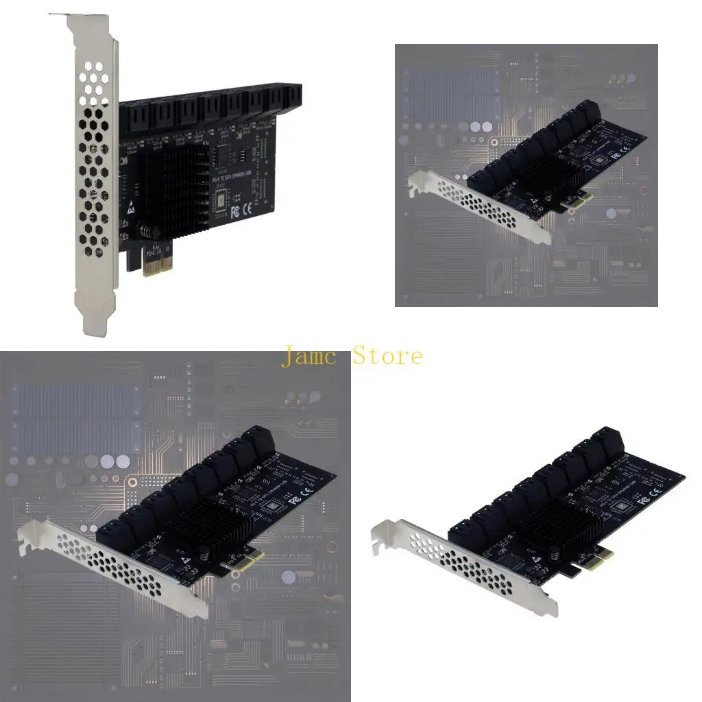 

LX0B 16 Port III PCI-e Controller Card 16 Port Expansion Card for Chia Mining