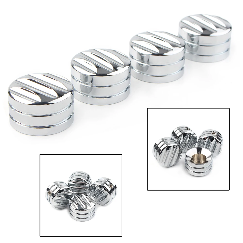 Chrome Motorcycle Head Bolt Nut Cover Cap For Harley Twin Cam 1999-Later & Evo 1985-99 CNC Aluminum 4pcs