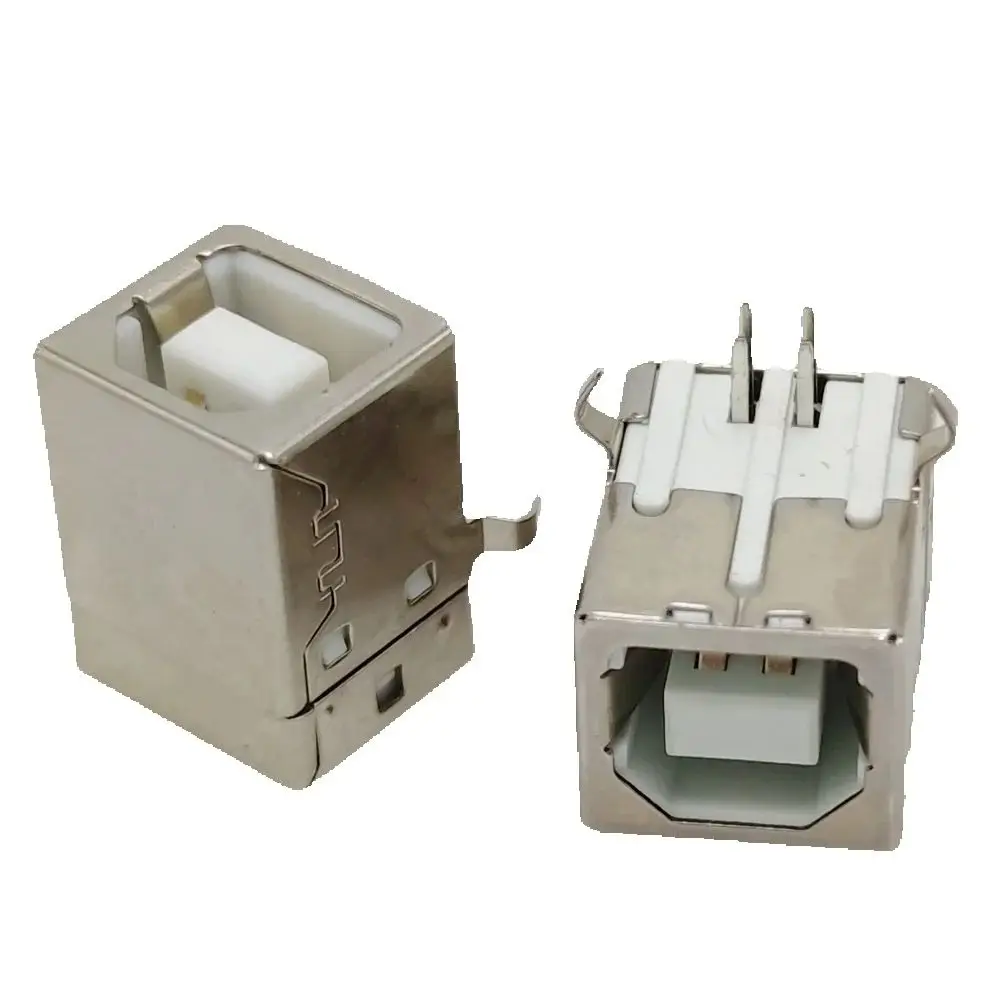 USB-B Connector USB D Type 90 Degree Right Angle Feet For USB Printer Connector 10Pcs