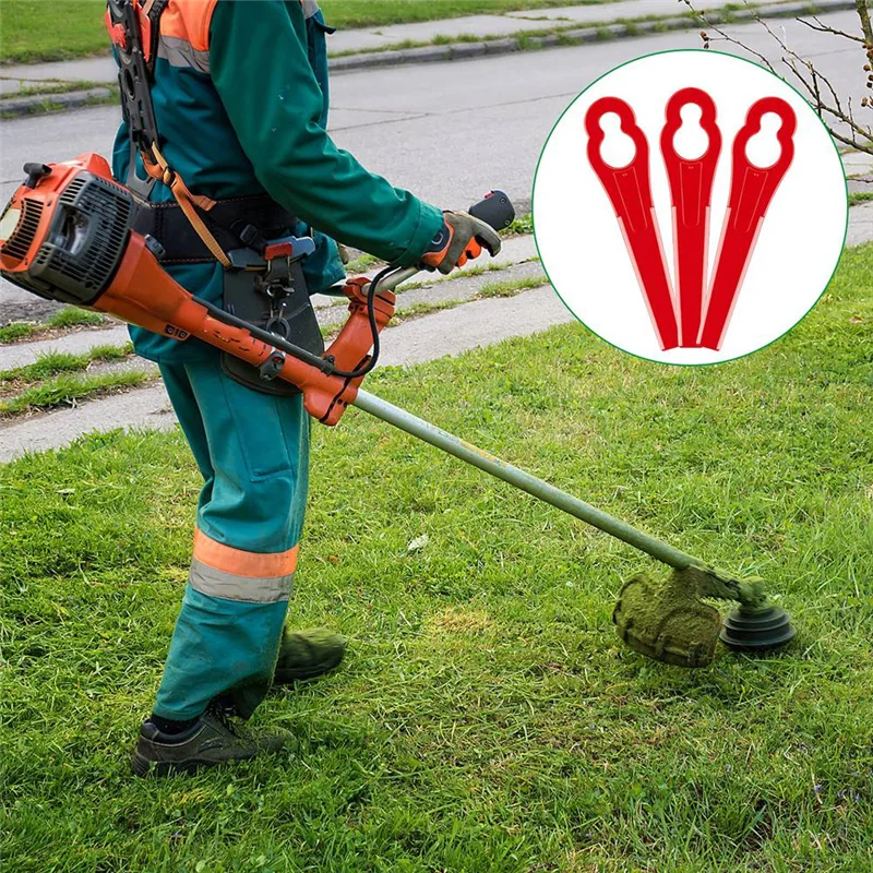 ABDJ-сменные лезвия для газонокосилки, 80 шт., пластиковые лезвия 10X5 мм, высота для садовых триммеров, аксессуары