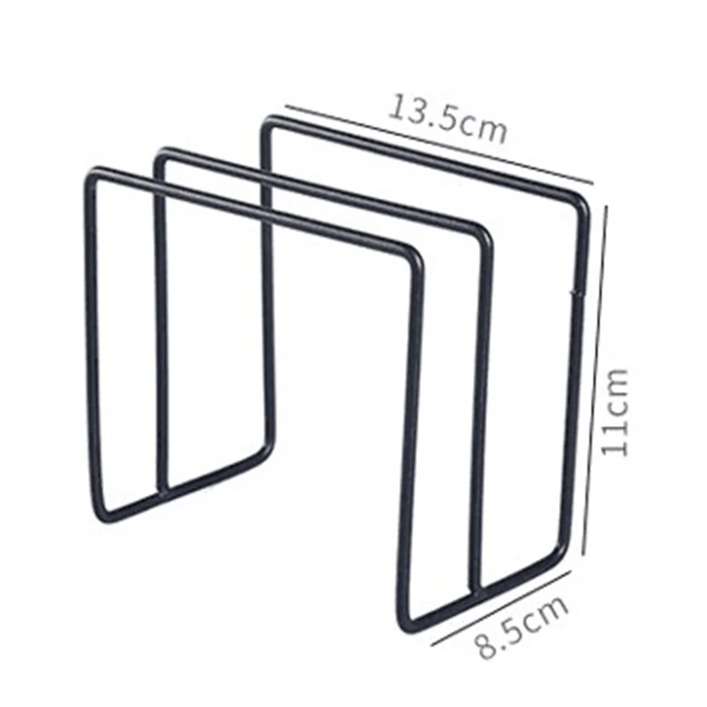 Eisen Küche Schneidebrett Rack Topf Abdeckung Deckel Halter Edelstahl Lagerung Organizer Schrank Tür Haken Pfanne Löffel Rack Schwarz