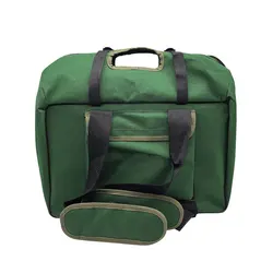 Green Canvas Soft Bag Kitbag Portable Backpack For Leica TS06 Total Station Box Survey Protective Sleeve