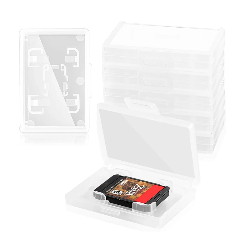 10PCS Game Card Plastic Storage Protective Box For Switch OLED Lite TF Card Replacement Case Protector Accessories