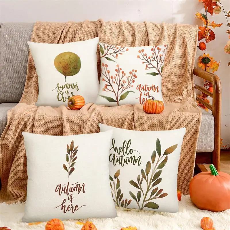 

Simple Pillowcase Autumn Style Pillow Cover Home Pillow Case Special Pillow Cases For Sofa Home Decoration 4Pcs 45*45CM