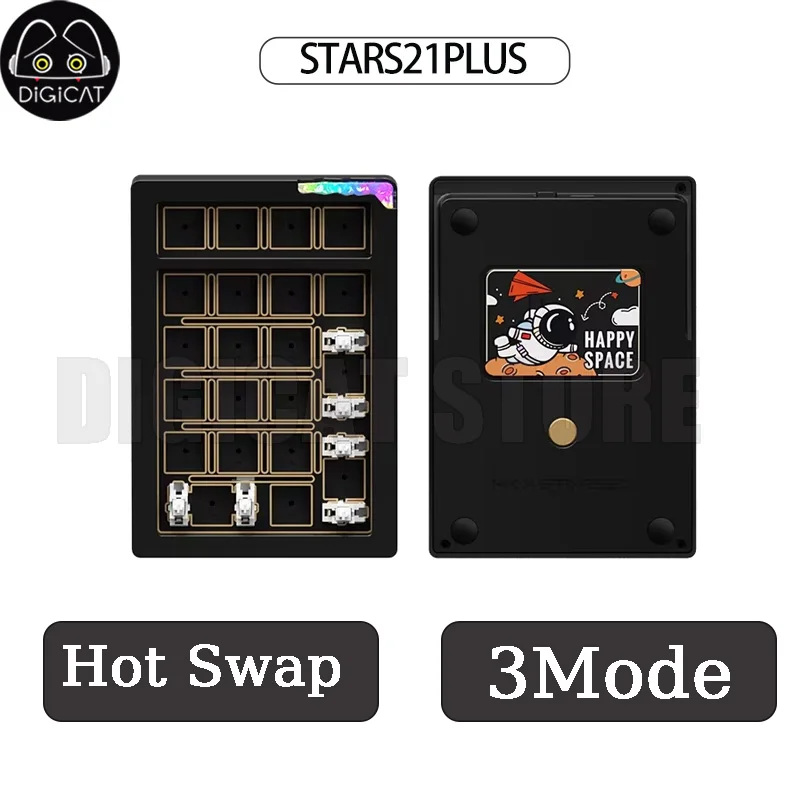 

Weikav Stars21Plus Комплект механической клавиатуры 3 режима Беспроводная Bluetooth-клавиатура Комплект Rgb Горячая замена Цифровая клавиатура Комплект алюминиевой подарок