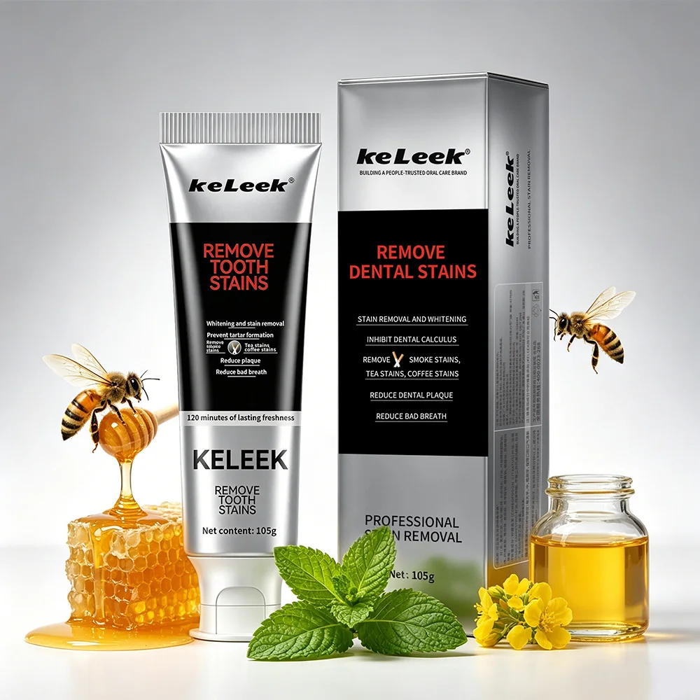 KeLeek stain removal mint toothpaste whiten teeth deeply clean oral cavity get rid of yellow teeth long lasting fresh breath