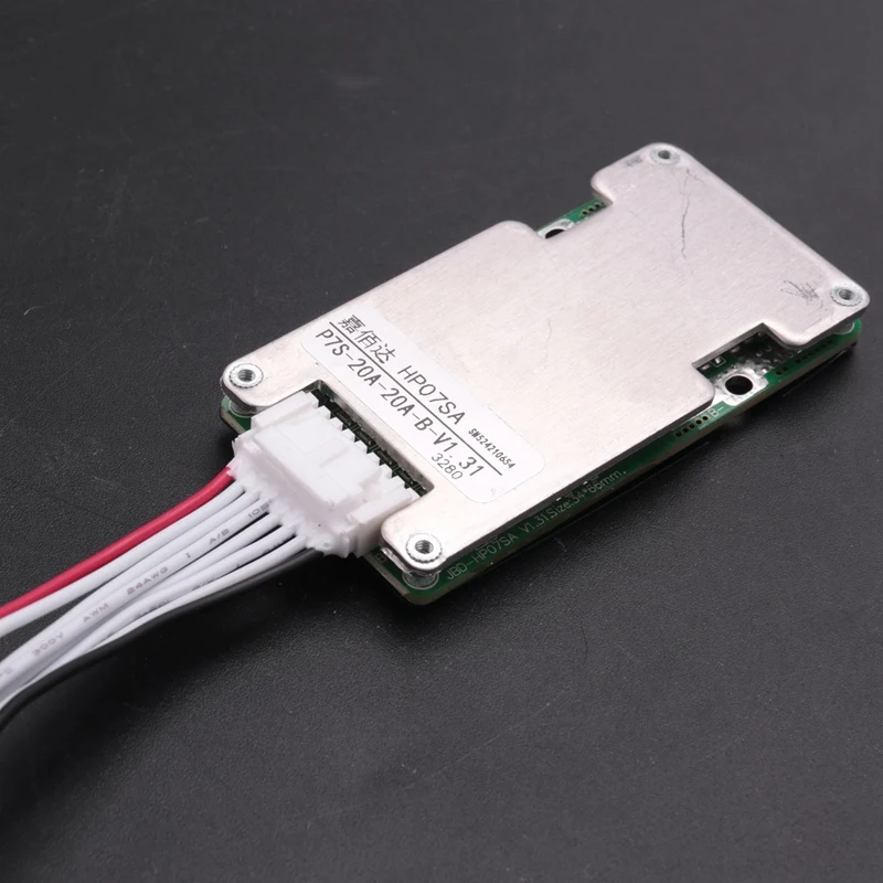 7S 24V 20A แบตเตอรี่ลิเธียม Li-Ion Lifepo4 18650 แบตเตอรี่ Bms Pcb Pcm บอร์ดป้องกัน Balance สําหรับ E-Bike ไฟฟ้าสกู๊ตเตอร์