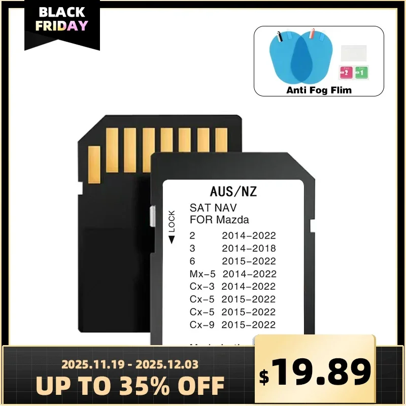 

for Mazda 2 3 6 CX3 CX5 CX8 CX9 MX5 Car 2024 Upgrade Australia New Zealand Maps Connect Navigation SD GPS Card 16GB Sat Nav