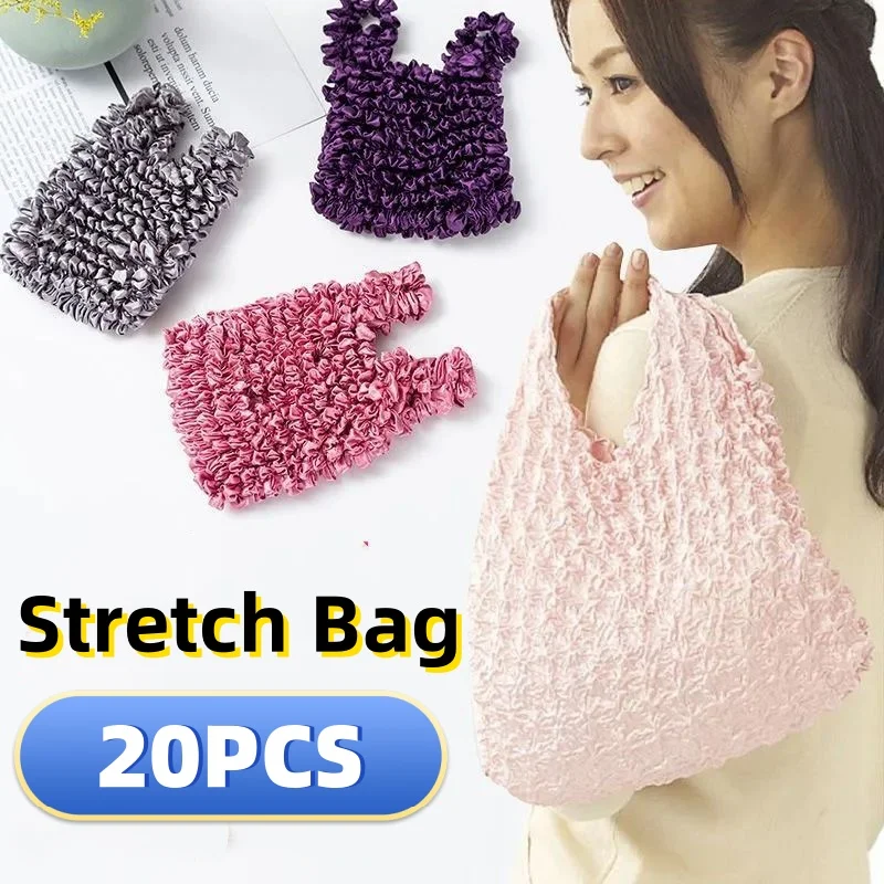 

Magic Stretchable Bag Non-woven Handbag Foldable Supermarket Shopping Bag Travelling Environmental Portable Canvas Storage Bag