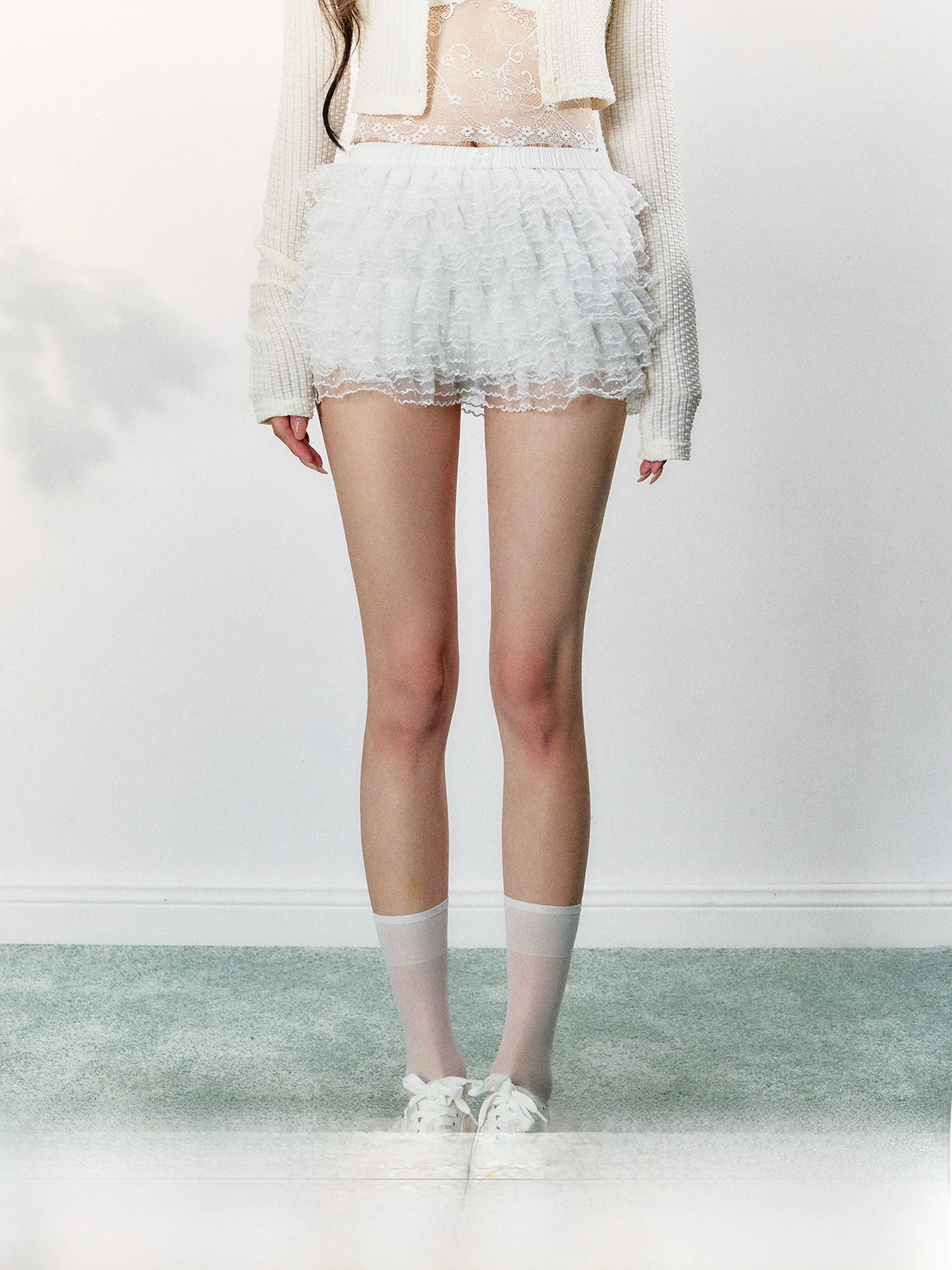 

Белая юбка-полусолнце женская летняя новая короткая юбка в уличном стиле с высокой талией из 100% хлопка