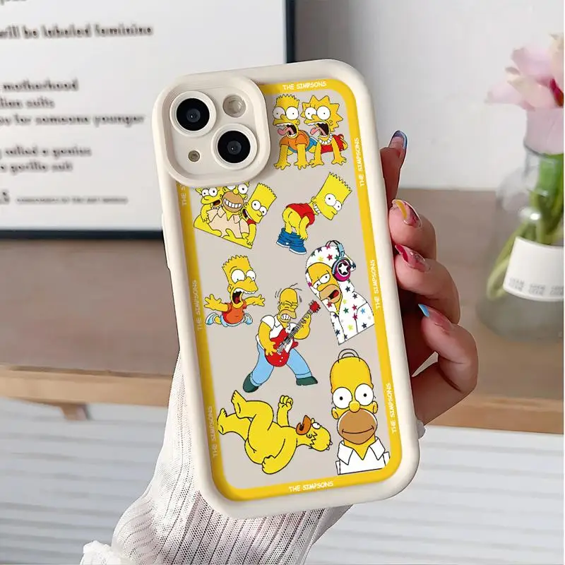 Homer Simpsons Happy Family Phone case for Apple iPhone 12 14 Pro cases 11Pro Max 11 16 Plus 13Pro max 15plus 11pro funda Cover