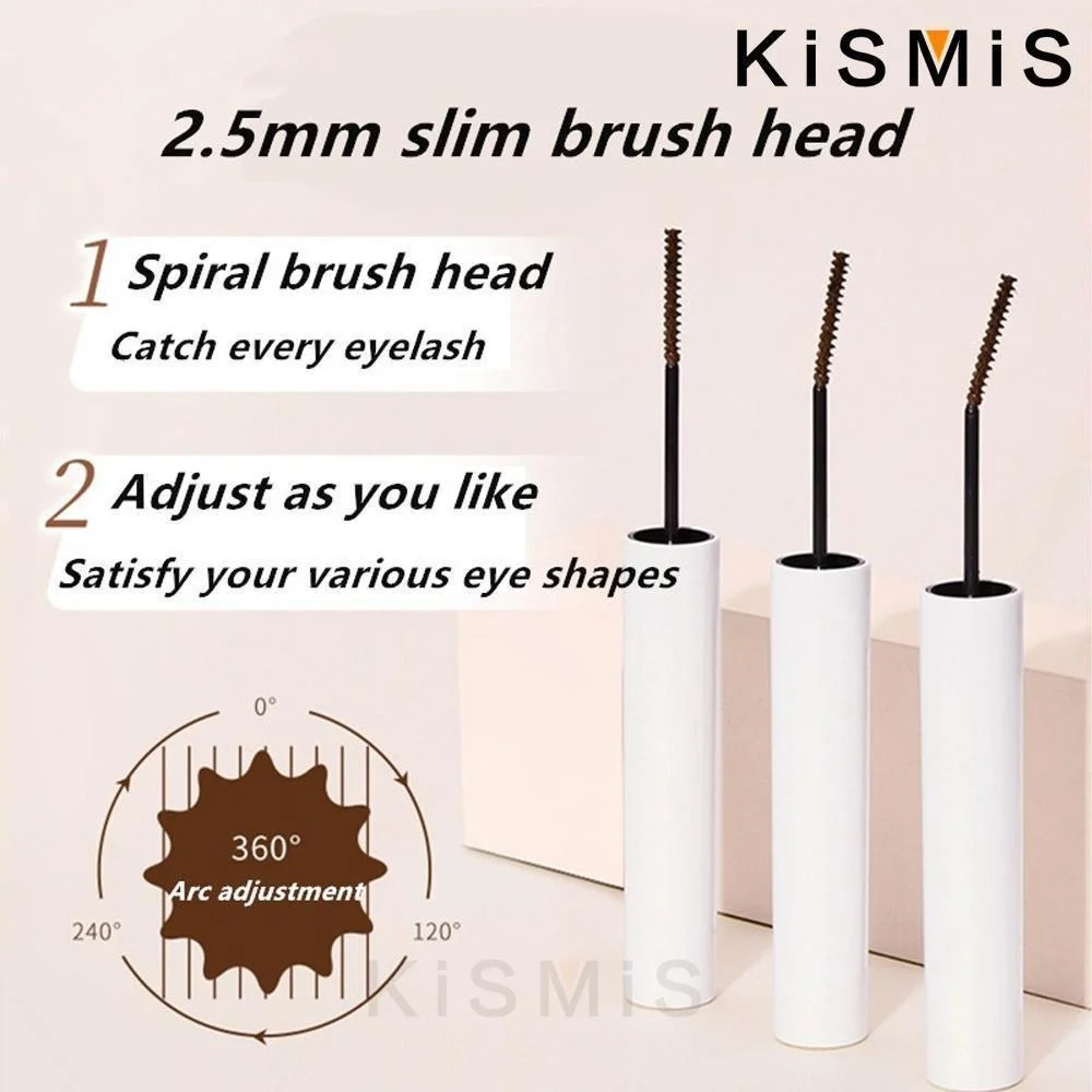 Mascara Ultra-fin à petite tête de brosse, allongeant les cils noirs 3D, Extension de cils, longue tenue, couleur noire