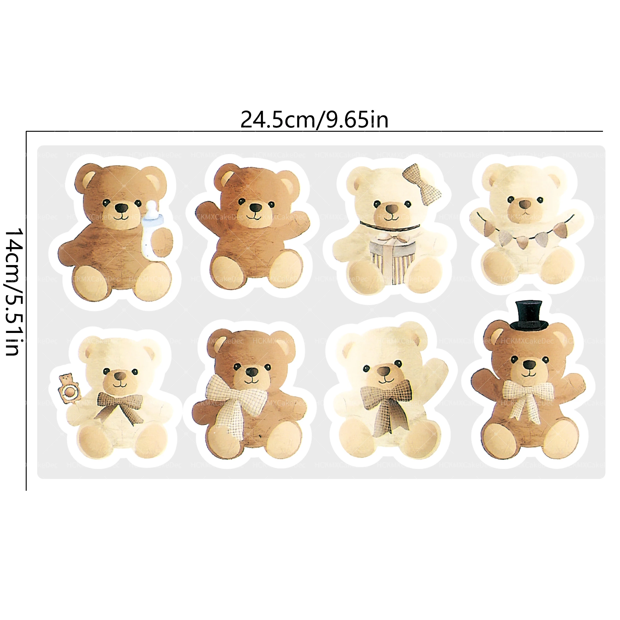 8 pçs urso cupcake toppers bebê urso themecake toppers decorações de bolo urso festa de aniversário bolo suprimentos decorativos
