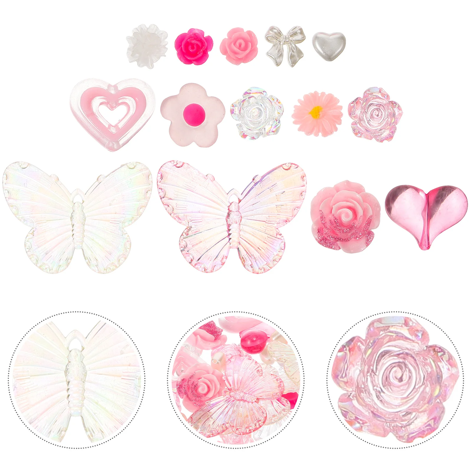 

1 Box Acrylic For Crafts Jewelry Multi-Use Spacer Decorative Small Bulk Durable Colorful Lovely Diy Accessories Hair Bead