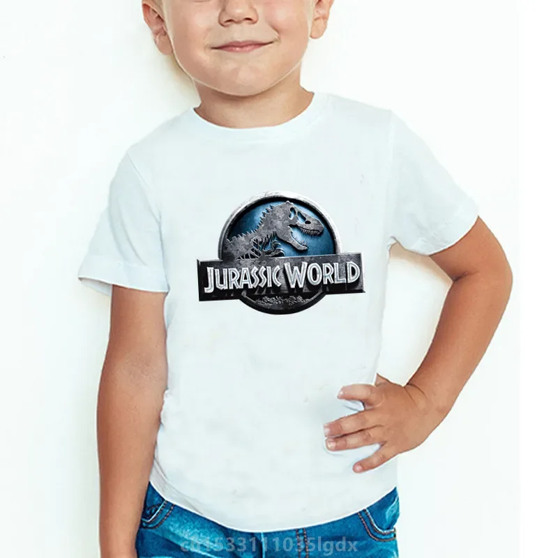 Jurassic World Park Dinosaur Graphic Cartoon Boys T-shirts Summer Cool Kids T shirt Toddler Baby Girls Clothes Children Tops