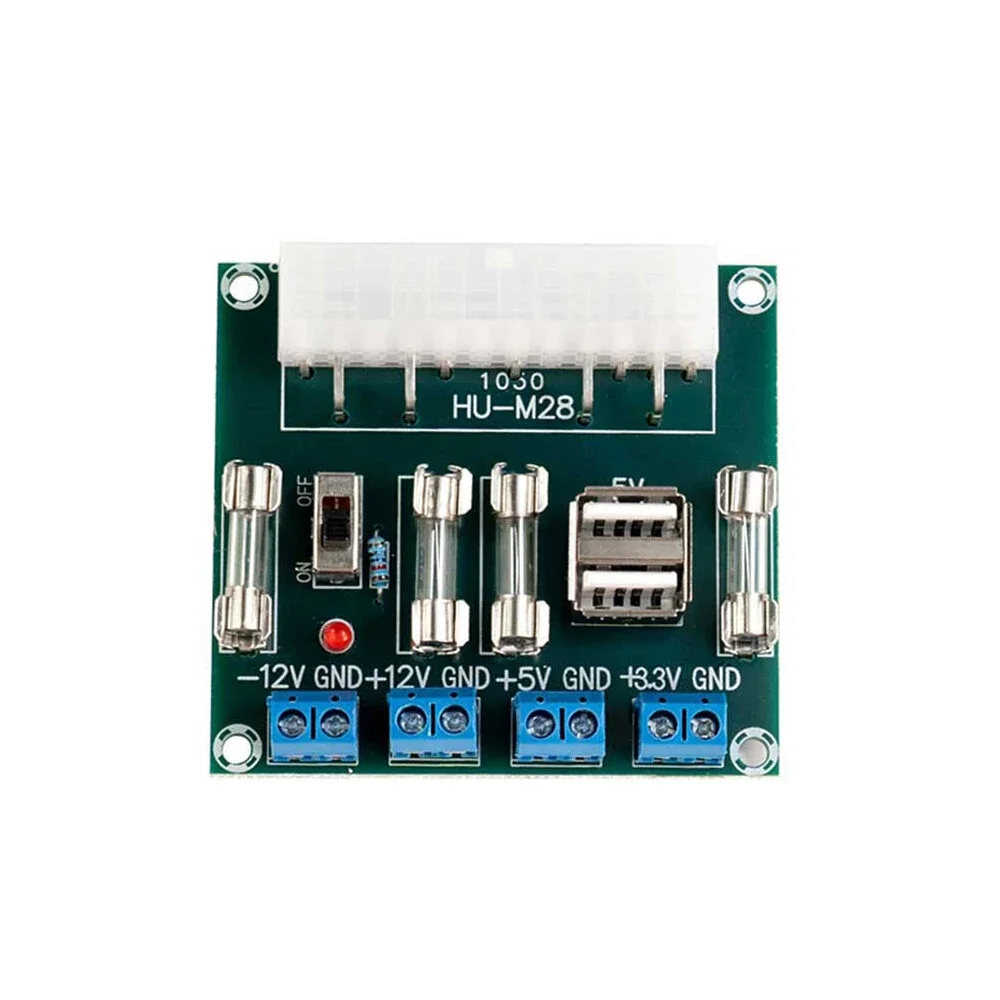 Adaptador de fuente de alimentación ATX para ordenador, Módulo de placa, 24 Pines, 5A interfaz USB, accesorios eléctricos de escritorio