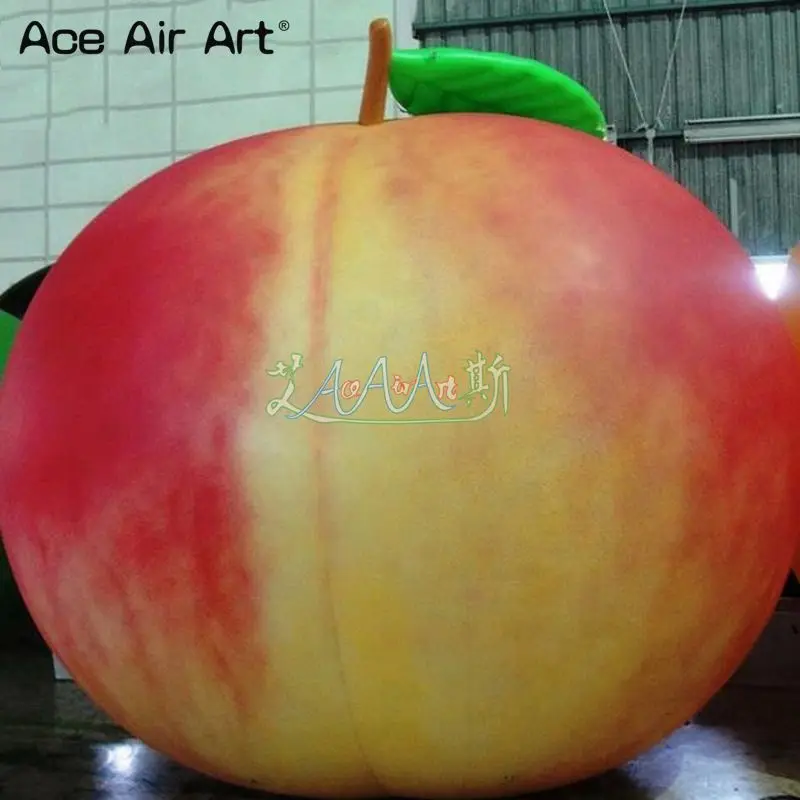 Advertising Replica Inflatable Peach Model Standing Vegetable and Fruit Made By Ace Air Art