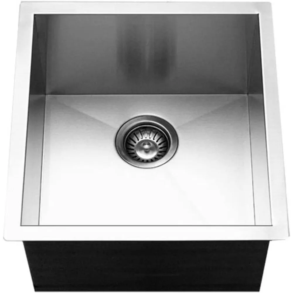 

CTR-1700 Contempo 17 Inch Stainless Steel Bar/Prep Sink, Undermount, Cabinet Compatibility, Basket Strainer and Bottom Gr