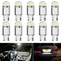 10/30/50 PCS T10 W5W LED Bulbs Car Interior Dome Reading Door Map Trunk License Plate Lights COB 12V 7500K White Red Yellow Blue