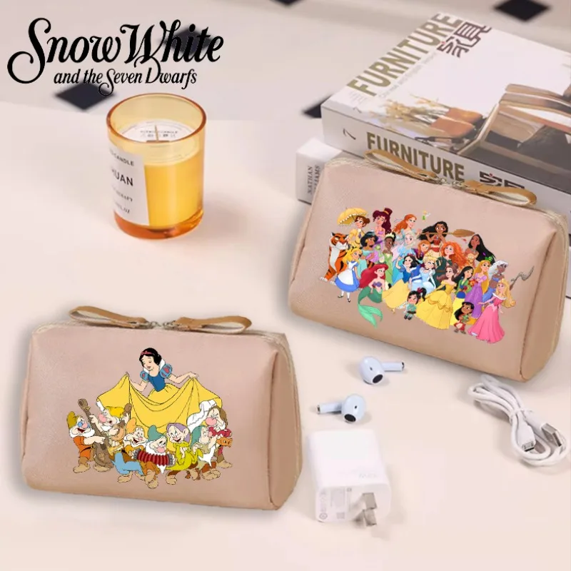 Белоснежка Kawaii косметички мультфильм дорожный клатч сумки для макияжа принцессы портативный мини-сумка на молнии организация подарки