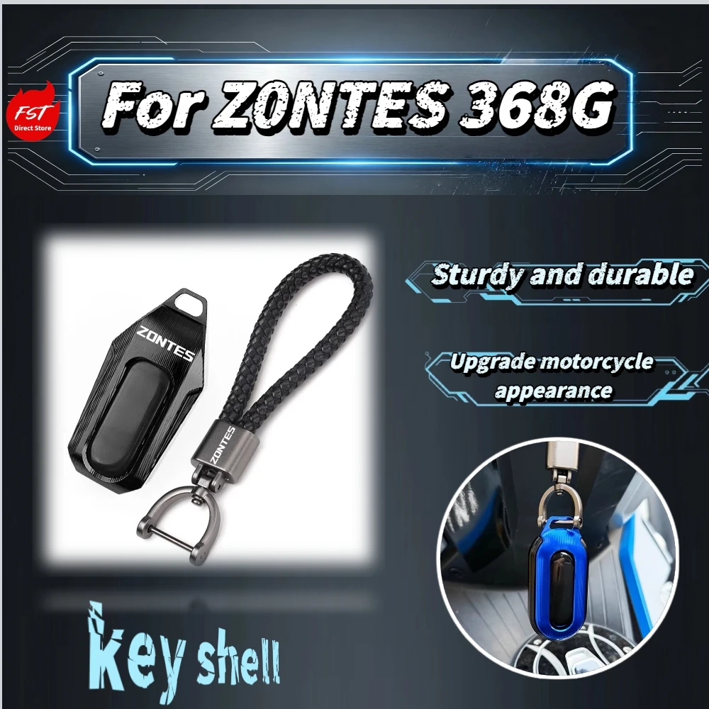 

For ZONTES 368G Modified Key Fob Cover, Full-wrapped Anti-fall Protective Case, Durable Keychain, Motorcycle Remote Accessories