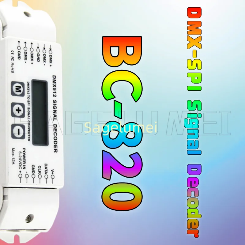 

BC-820 Delicate Texture-DMX-SPI Color Controller DMX-SPI Signal Controller LED Color Control LCD Menu Display for LPD6803 WS2811