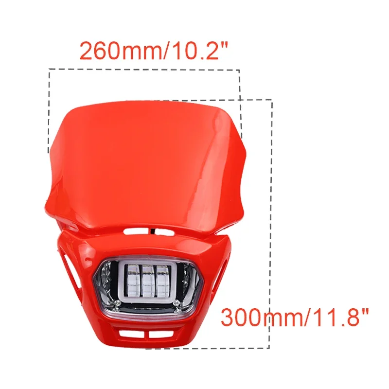 

Motorcycle Tools Parts Plastic LED Square Head Lamp 2 For Pit Dirt Bike Lighting System Motocross Replacement Accessories