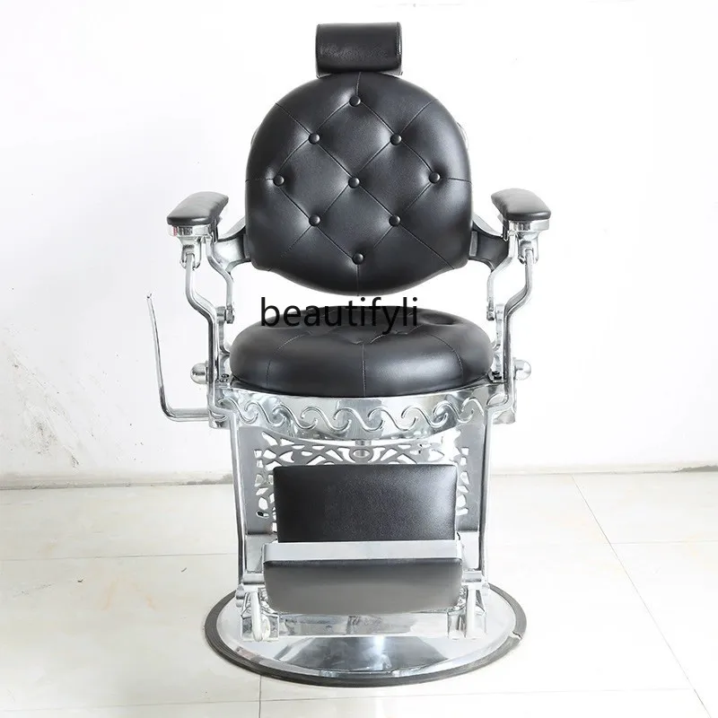 

Hair salon can be folded oil head retro hairdressing perm and dyeing shaving chair hair salon hair cutting chair