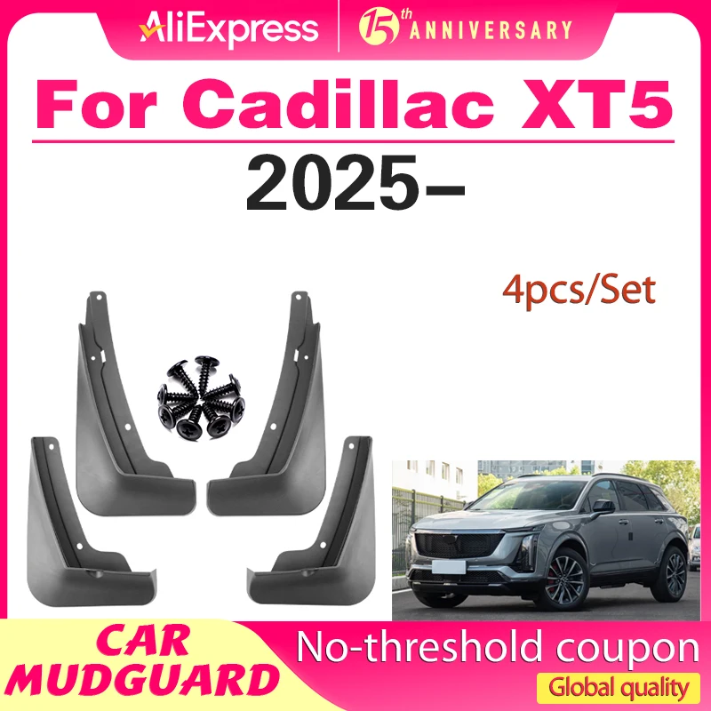 

For Cadillac XT5 2025 Fender Mudguard Mud Flaps Guard Splash Flap Mudguards Car Accessories Front Rear 4pcs