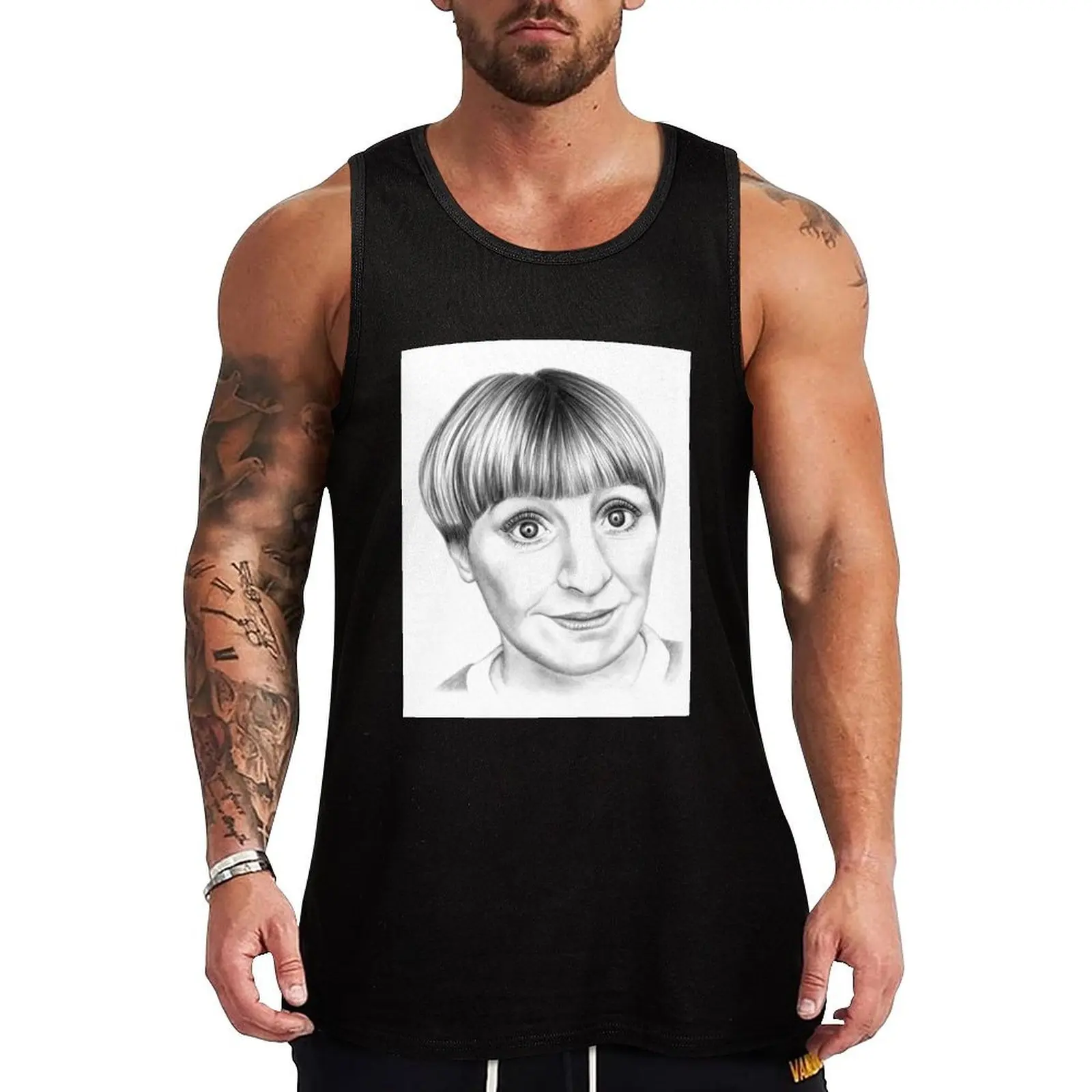 Victoria Wood Tank Top t shirts gym clothing men fashion 2024 man